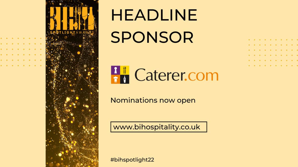 Be Inclusive Hospitality Spotlight Awards logo with the Caterer.com logo