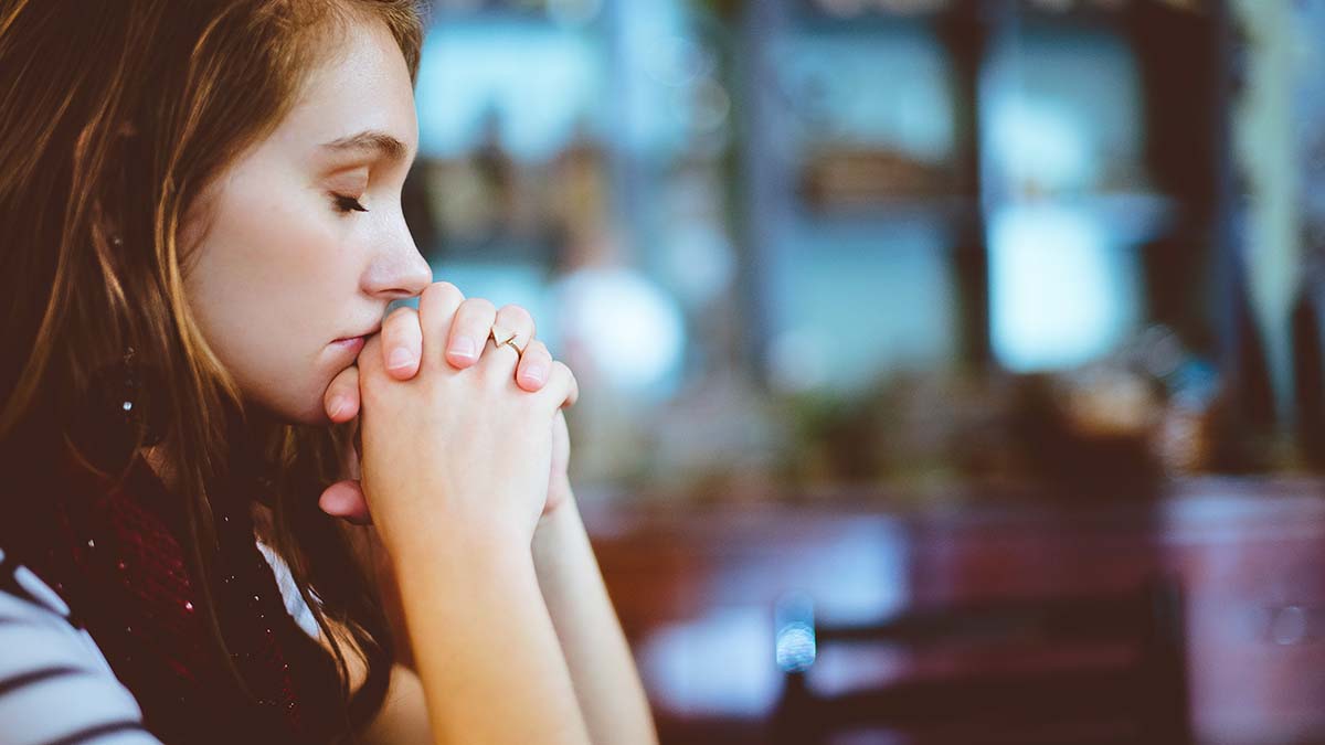 Woman deep in thought.